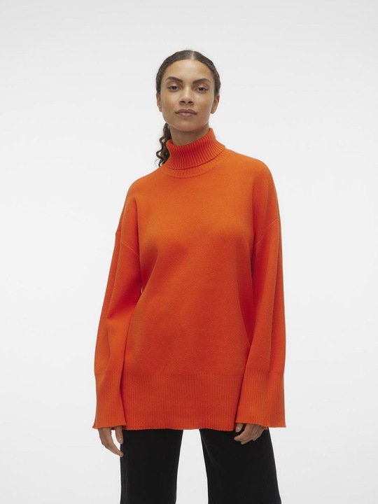 Actual product image Vero Moda VMGOLDNEEDLE WIDE LS LONG ROLLNECK PULL. Knitted pullover (S)
