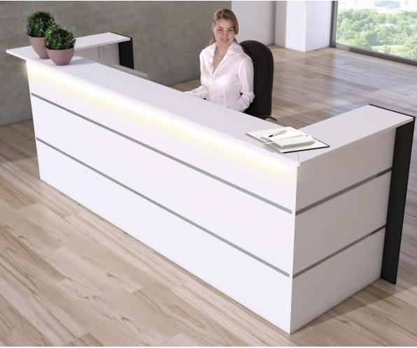 Produktbild Kerkmann BARI Empfangstheke weiss anthrazit (300 x 95 x 108 cm)