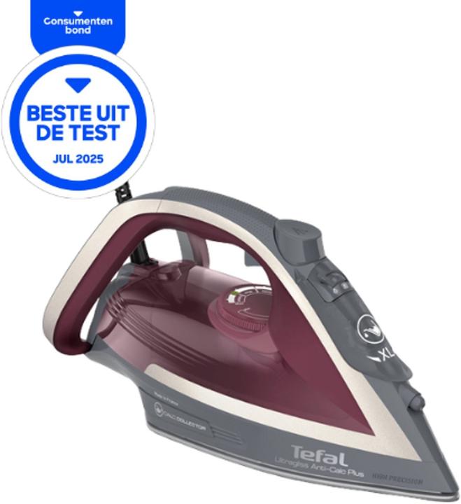 Productafbeelding Tefal Ultragliss Anti-Calc Plus FV6840E0 strijkijzer Stoomstrijkijzer 2800 W Paars, Zilver (2800 W, 260 g/min)