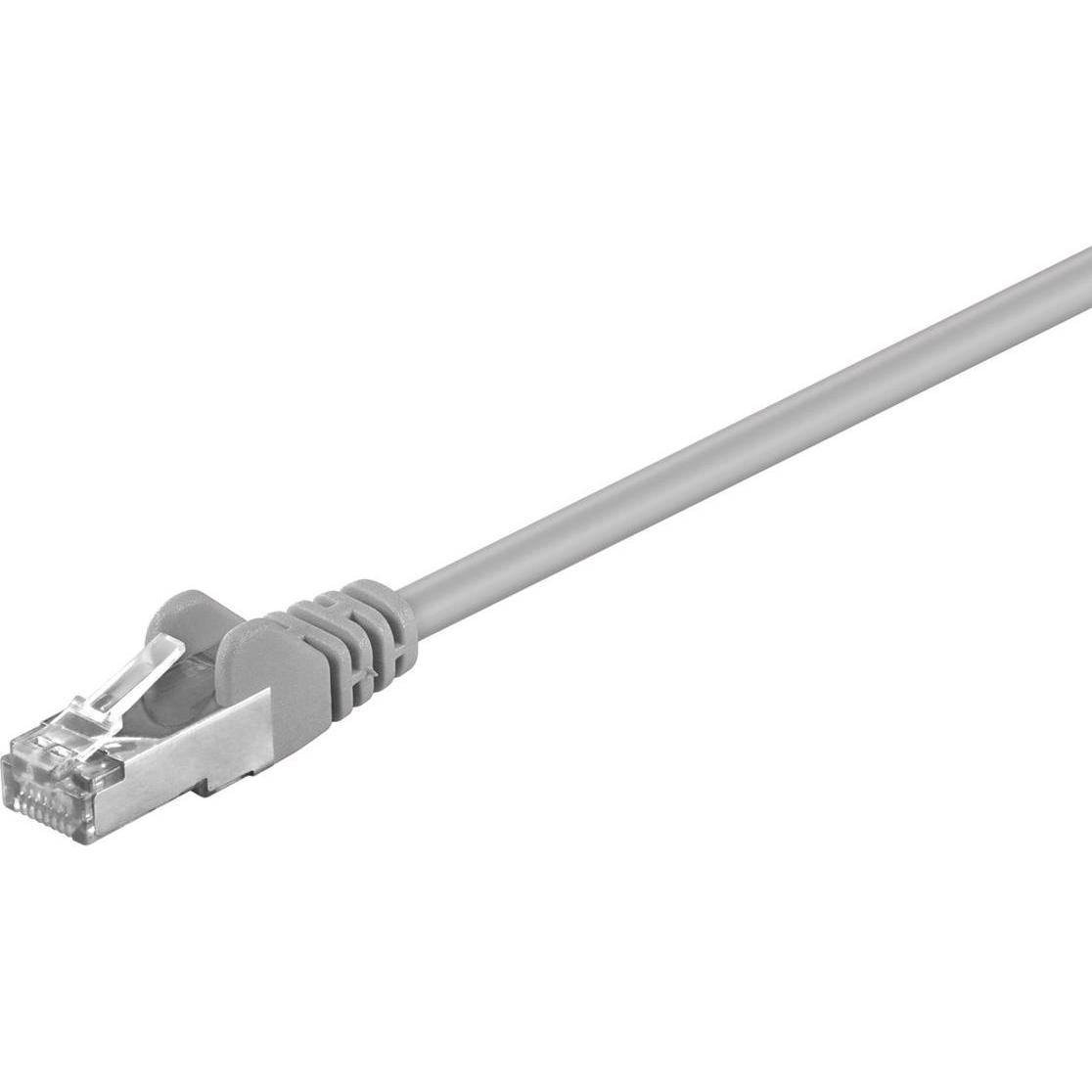 Goobay CAT 5e Patchkabel, SF/UTP, Grau, 50 m (SF/UTP, CAT5e, 50 m), Netzwerkkabel