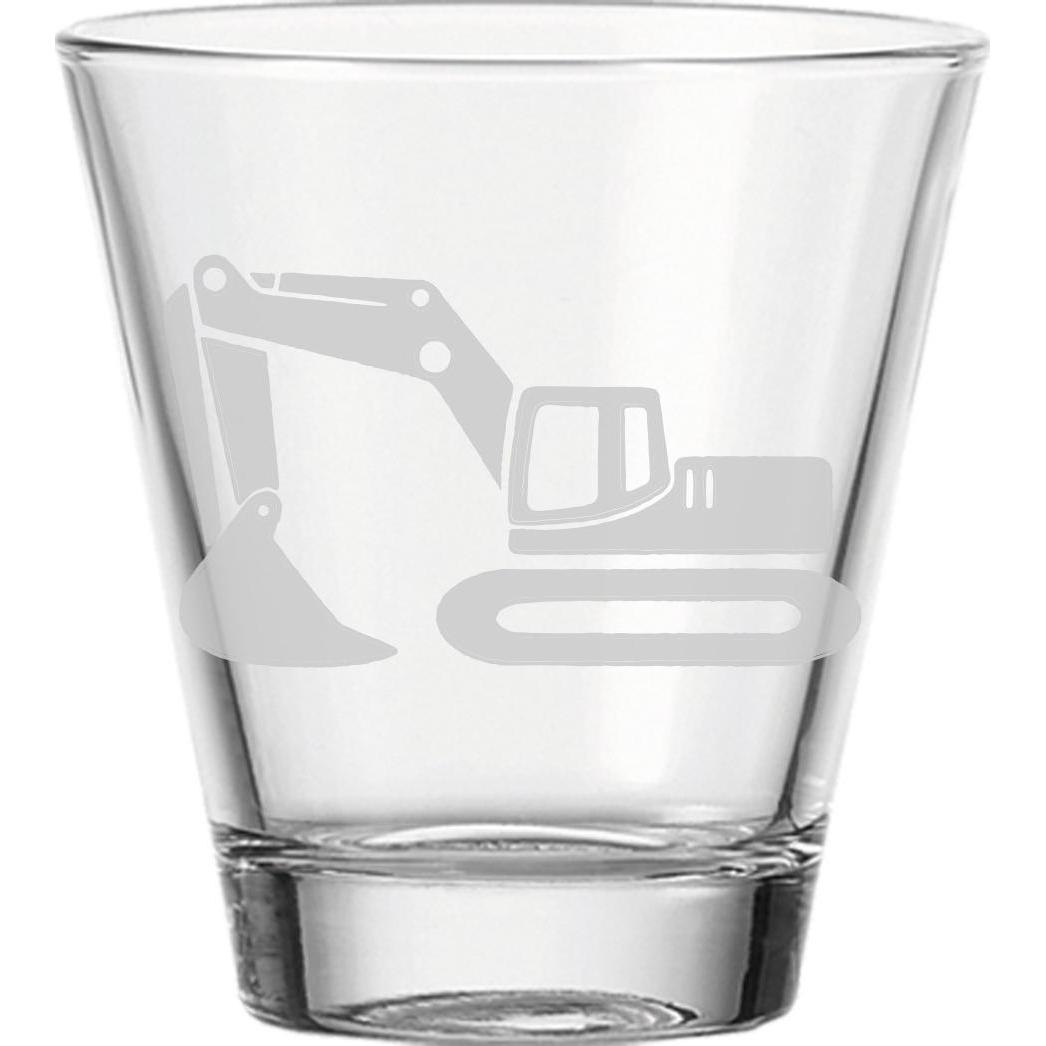 Luxentu Kinderbecher Bagger, Trinkgläser, Transparent