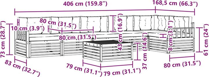 Produktbild vidaXL Outdoor-Sofa