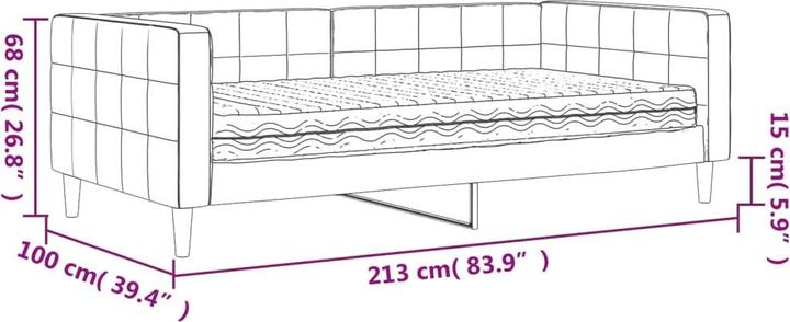 Produktbild vidaXL Tagesbett mit Matratze