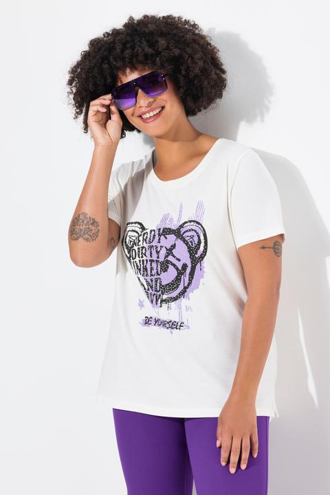 Produktbild Angel of Style T-Shirt, Boxy Fit, Teddy-Motiv, Halbarm (46)