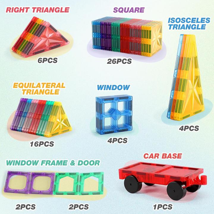Image du produit Lovchil Jeu de cubes magnétiques (61 pièces)