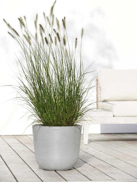 Actual product image Ecopots Oslo 35 + Water Reservoir White Grey (35 x 30.50 cm)