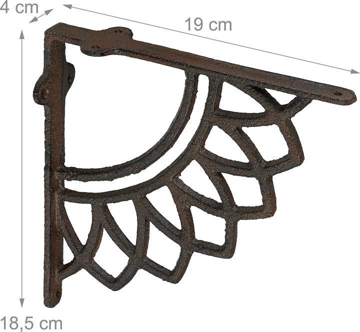 Actual product image Relaxdays 2x Shelf-Brackets