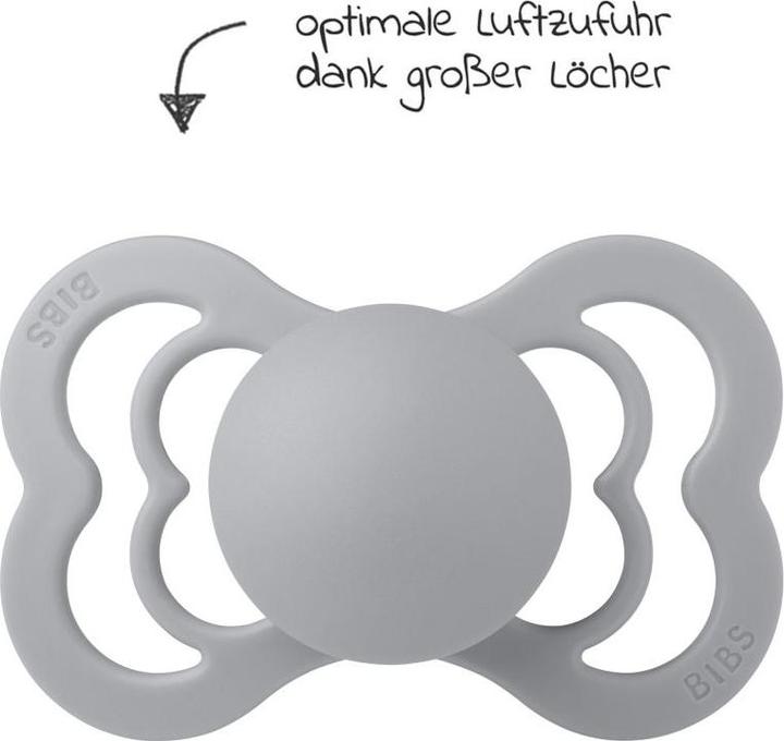 Immagine prodotto Bibs Succhietto supremo in silicone (confezione da 2), Cloud & Steel Blue (taglia 1, 0-6M) (2 x, fino a 6 M.)
