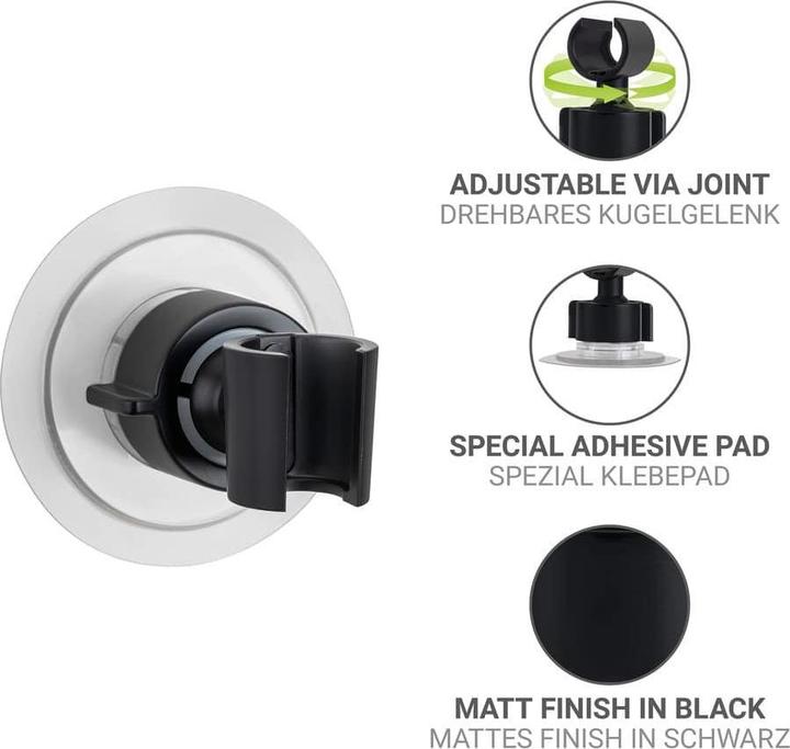 Produktbild Wenko Duschkopfhalter 360° schwarz