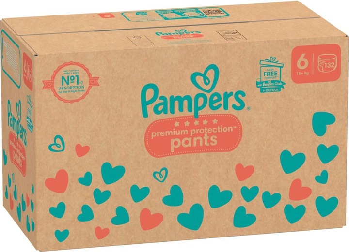 Produktbild Pampers Premium Protection Pants (Gr. 6, Monatsbox, 132 Stück)