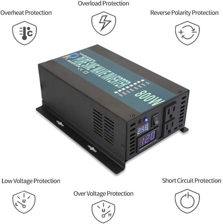 Actual product image Wzrelb Full Power Endurable LED Display Pure Sine Wave Solar Inverter