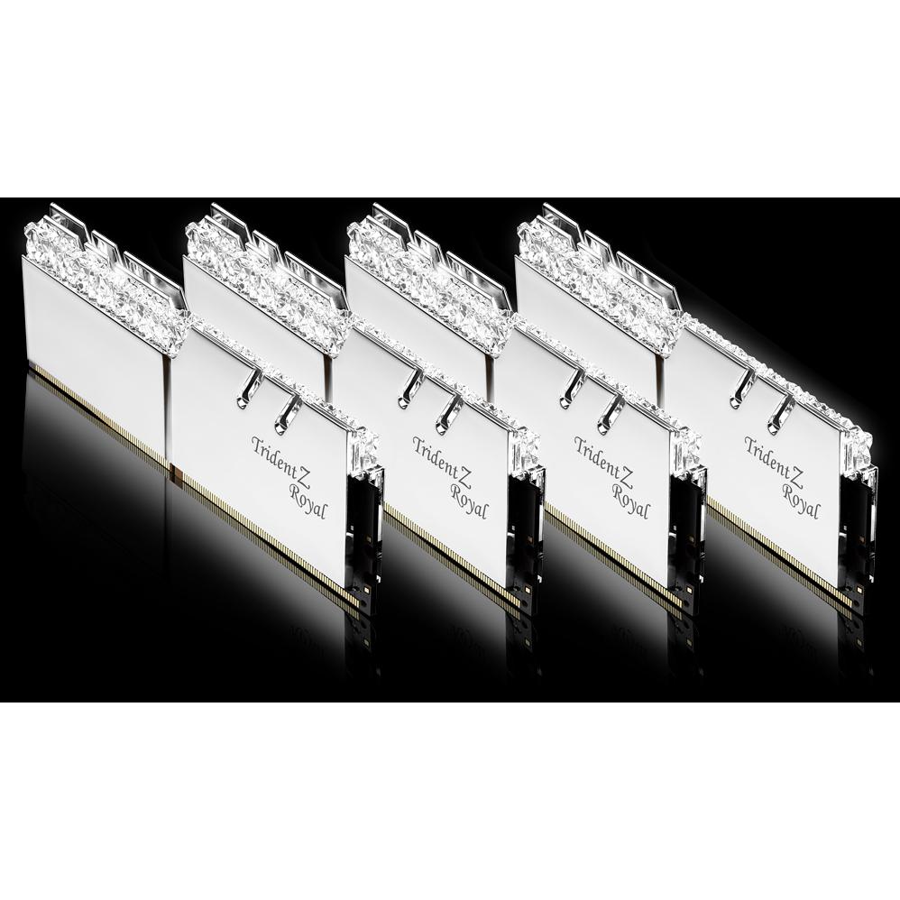 G.Skill Trident Z Royal (4 x 16GB, 3200 MHz, DDR4-RAM, DIMM), RAM, Silber