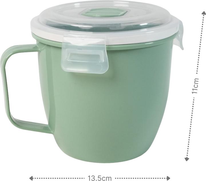Actual product image Hobby Mikrowellen-Tasse mit Henkel Mikrowellen-Becher Lunchbecher Suppen-Mug (620 ml, 1 x)