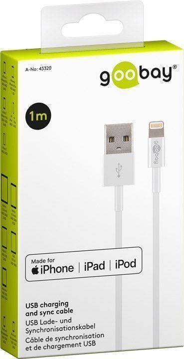 Image du produit Goobay Câble de chargement et de synchronisation (1 m, USB 2.0)