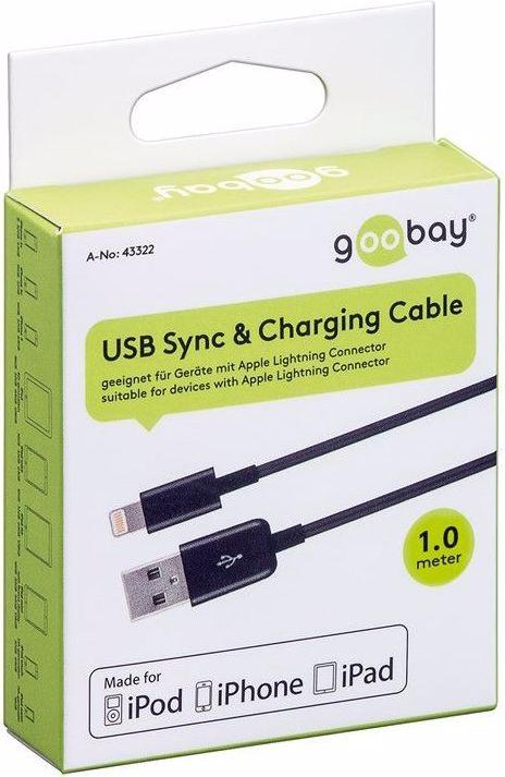 Image du produit Goobay Câble de chargement et de synchronisation (1 m, USB 2.0)