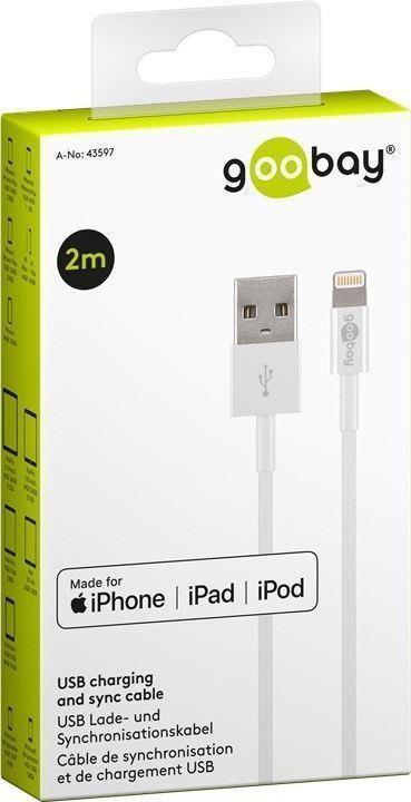 Immagine prodotto Goobay Cavo di ricarica e sincronizzazione (2 m, USB 2.0)