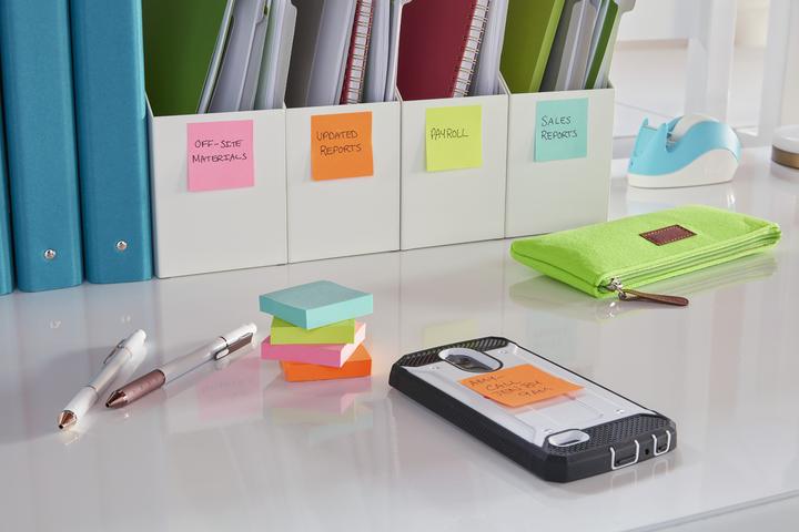 Produktbild Post-it Super Sticky Cosmic 8 + 4 (7.6 x 7.6 cm)