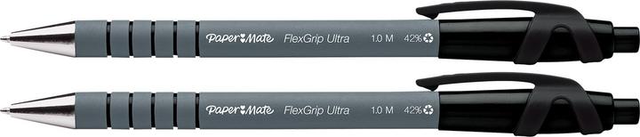 Immagine prodotto Paper Mate Biros Flexgrip Ultra RT M 2 pezzi in blister nero (Nero, 2 x)