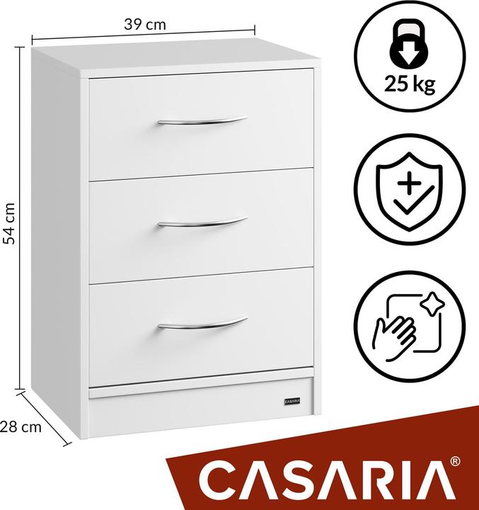 Immagine prodotto Casaria Comodino (54 x 39 x 28 cm)