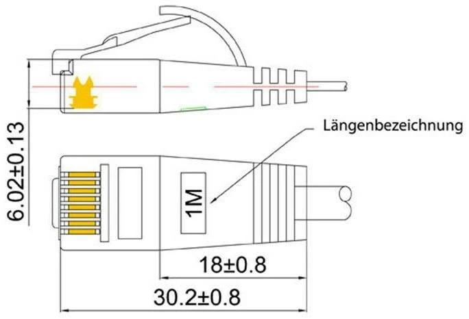 Produktbild Lightwin Netzwerkkabel (U/UTP, CAT6, 1 m)