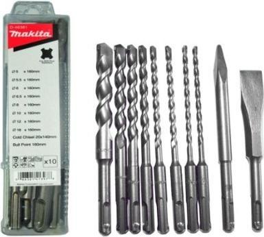 Produktbild Makita Bohrer SET SDS BOHRER + CHILS 10-tlg. MD-46361 (5-20 mm)