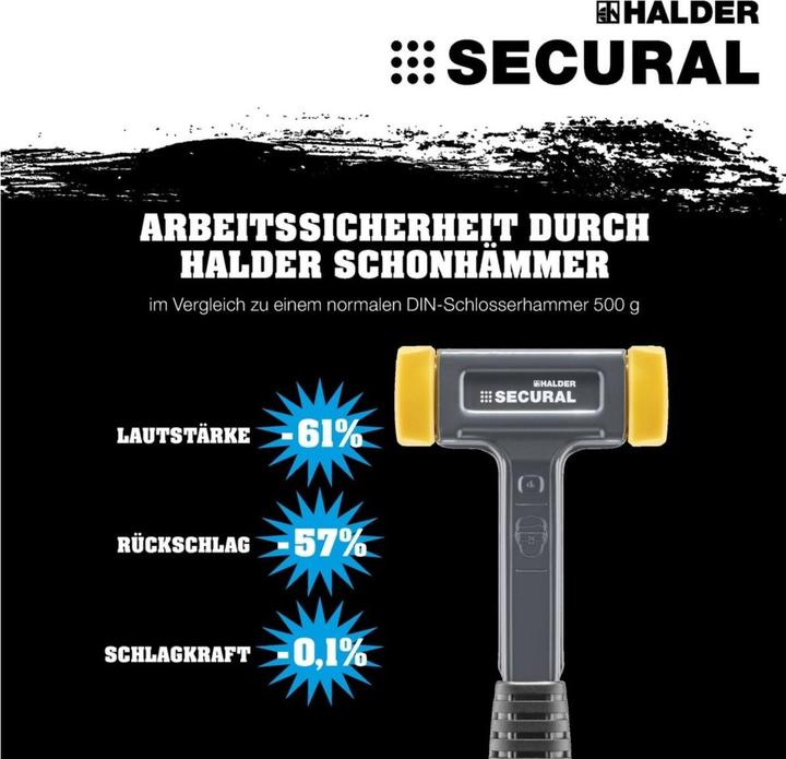 Actual product image Halder SECURAL soft-face hammer (1000 g)