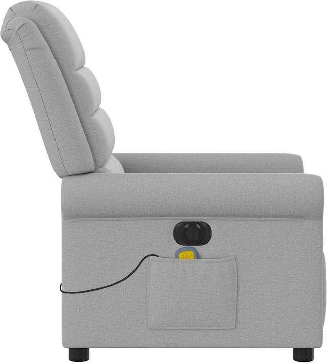 Immagine prodotto vidaXL Poltrona massaggiante in tessuto cloud grey poltrona TV massaggiante