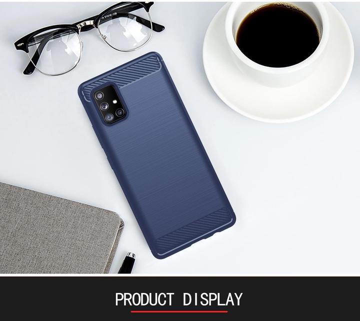 Produktbild Cadorabo TPU Ultra Slim carbon edelstahl Kombi Cover (Samsung Galaxy A71 5G)