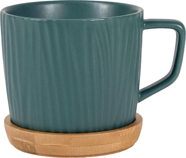 Produktbild Intirilife Kaffeetasse mit Holz Untersetzer (230 ml, 1 x)