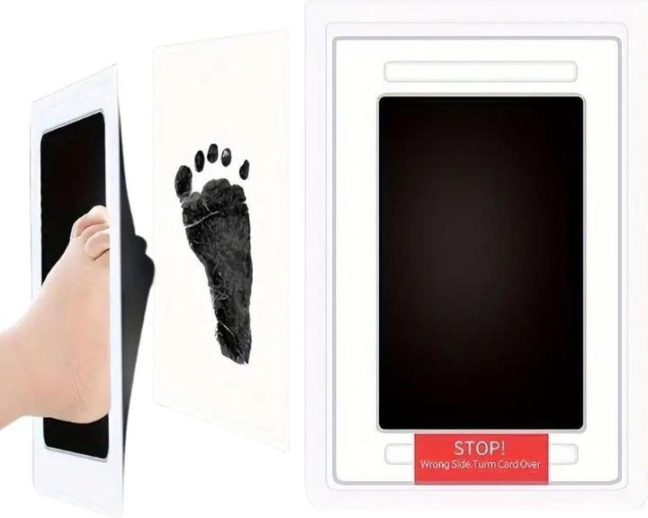Actual product image Milkii Ink-free ink pad for baby footprints and handprints, pink