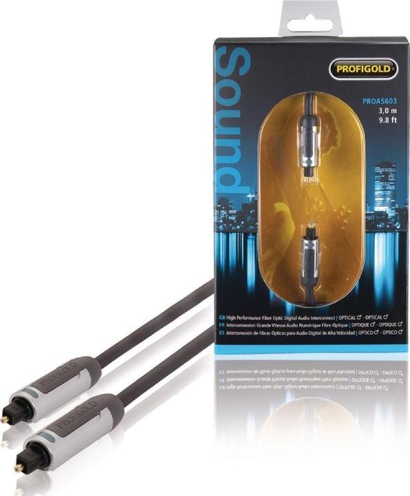 Actual product image Profigold SKY Digital Optical interconnect (3 m, Toslink cable)
