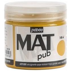Pebeo, Künstlerfarbe + Bastelfarbe, Acrylic Mat Pub (Gelber Ocker, 140 ml)