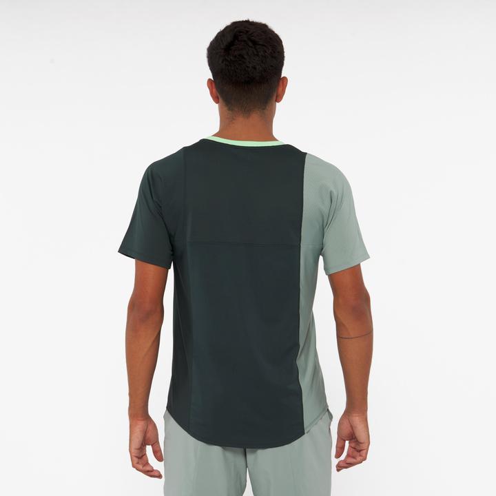 Actual product image Kuikma Men's padel t-shirt short sleeve breathable - Dry green (M)