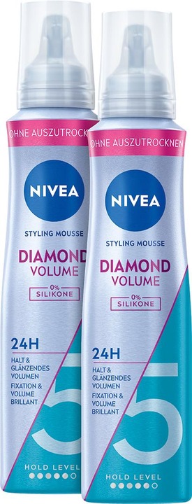 Actual product image NIVEA Diamant Volumen Schaumfestiger DUO (300 ml, Volume foam)