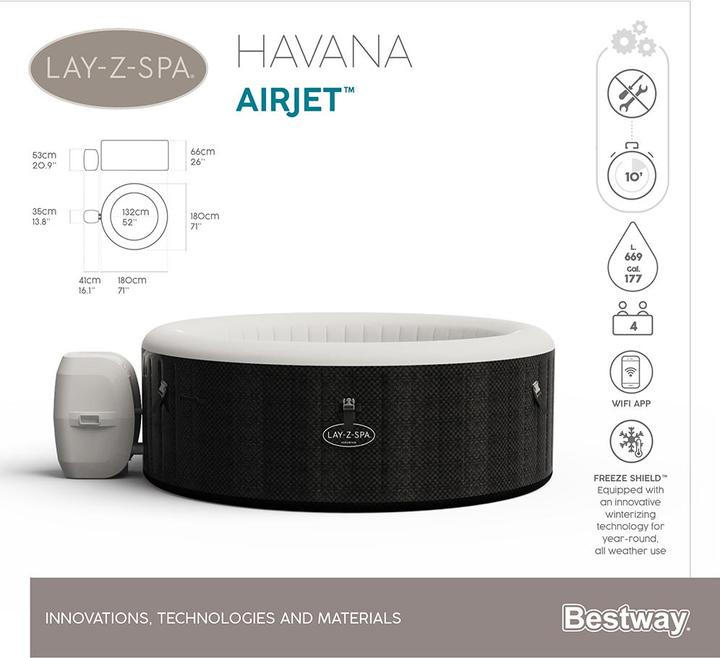 Produktbild Bestway Lay-Z-Spa Havana Smart Airjet (4 Personen)