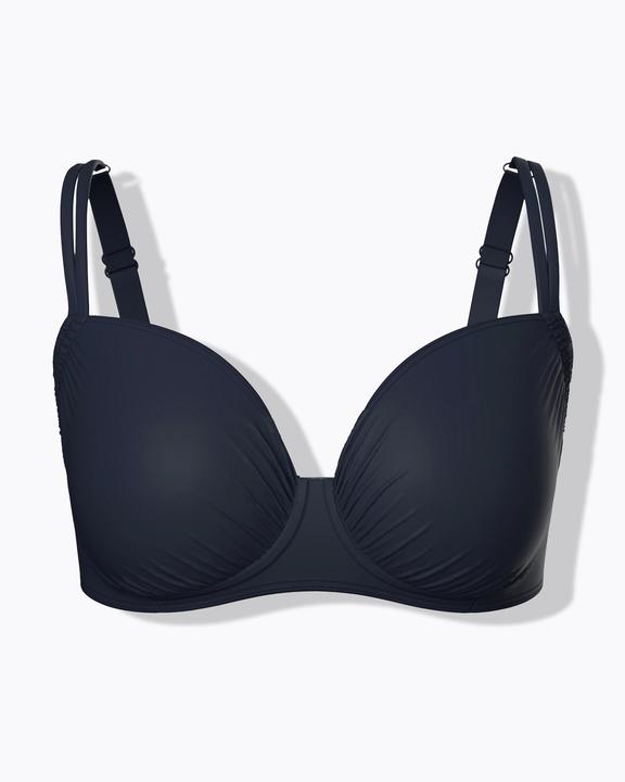 Actual product image Ulla Popken Ruched Underwire Bikini Top (44)