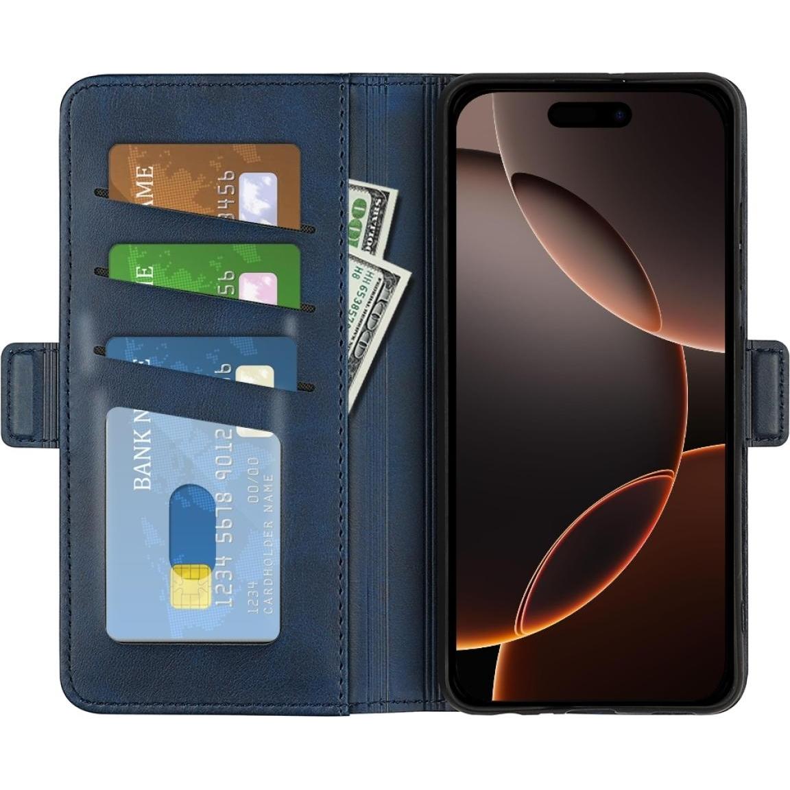 Thumbnail - Screenguard CardLounge Apple iPhone 16 Pro Max Leder Hülle (Apple iPhone 16 Pro Max), Smartphone Hülle, Blau