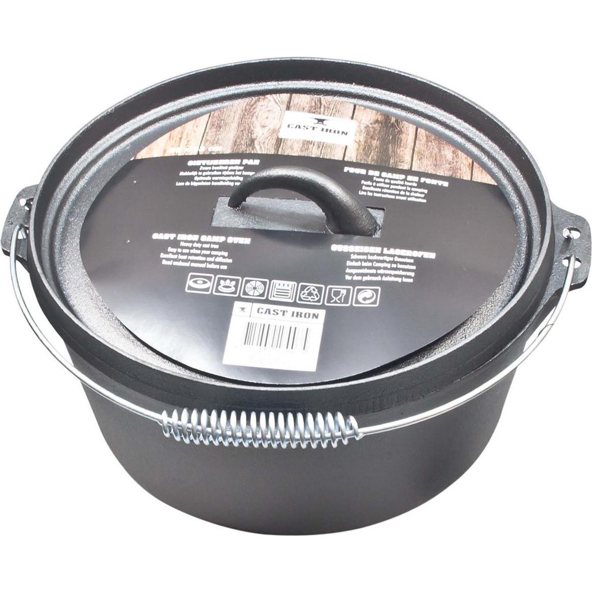 neuetischkultur Gusseisentopf Ø 28 cm, Pfanne + Kochtopf, Schwarz