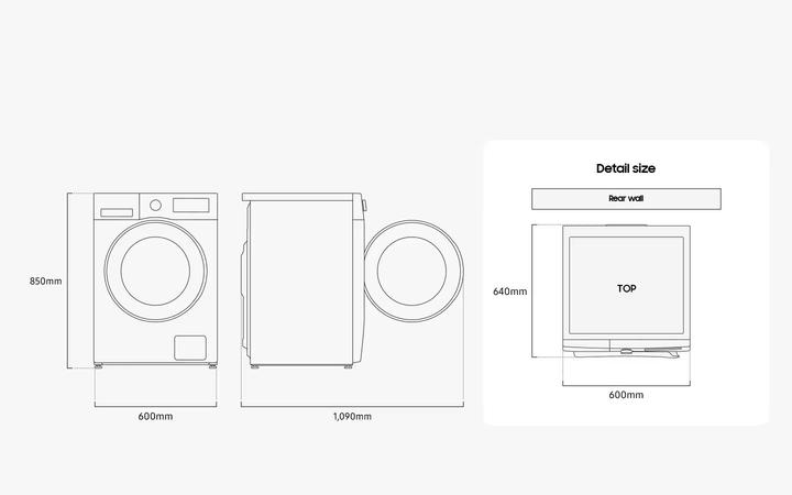 Produktbild Samsung WD11DG5B15B Front-loading washing machine, white