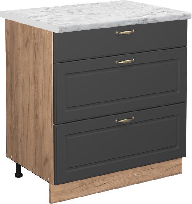 Anthrazit, Anthrazit-Gold, Goldkraft Eiche, Marble-Weiss