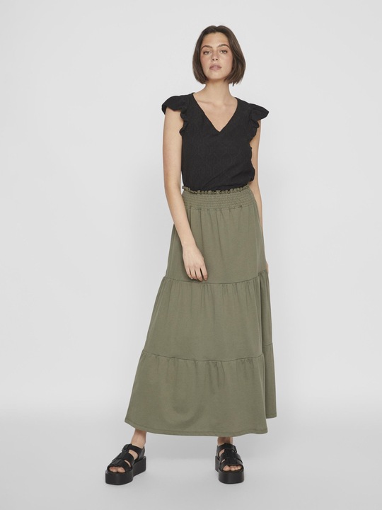 Actual product image Vila V-neck top with cropped sleeves (XS)