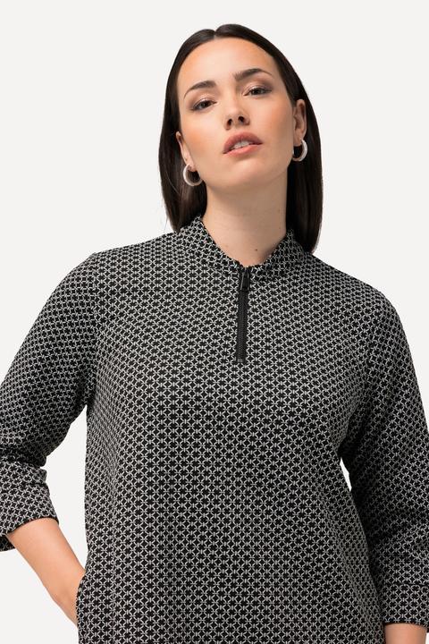 Produktbild Ulla Popken Jacquard-Kleid, Stehkragen, Reissverschluss, 3/4-Arm (46, 48)