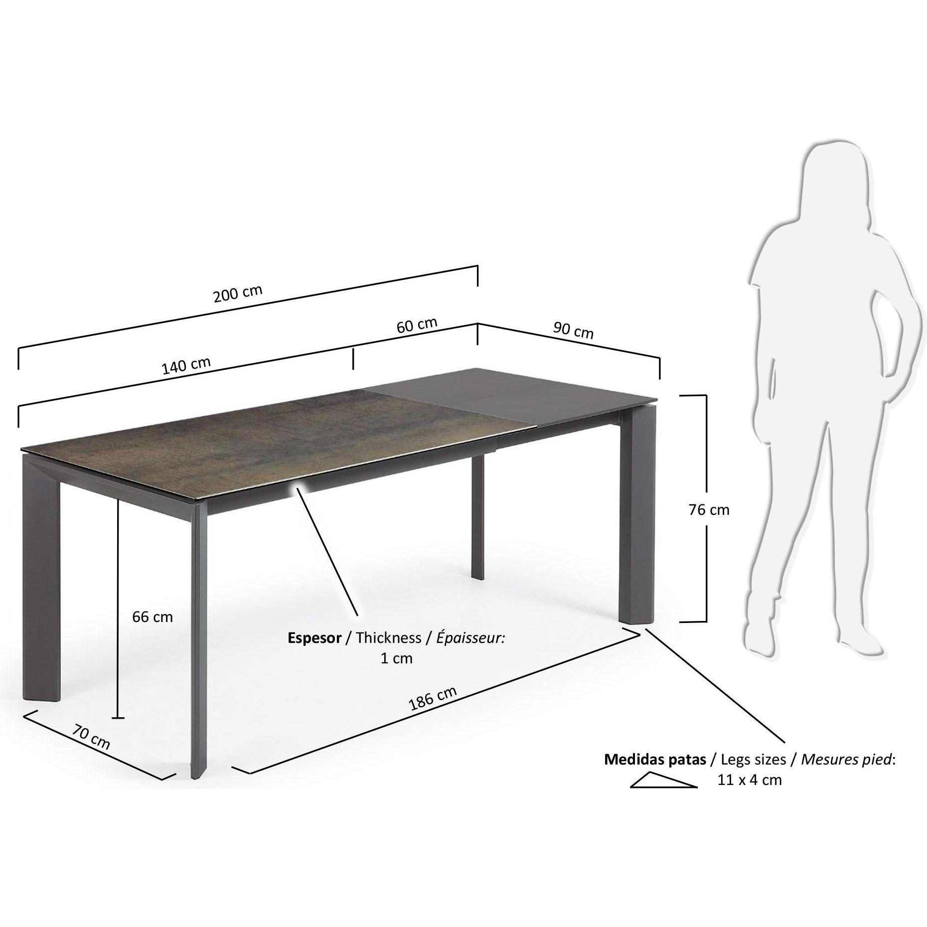 Thumbnail - Kave Home, Esstisch, Axis (90 x 140 x 76 cm)