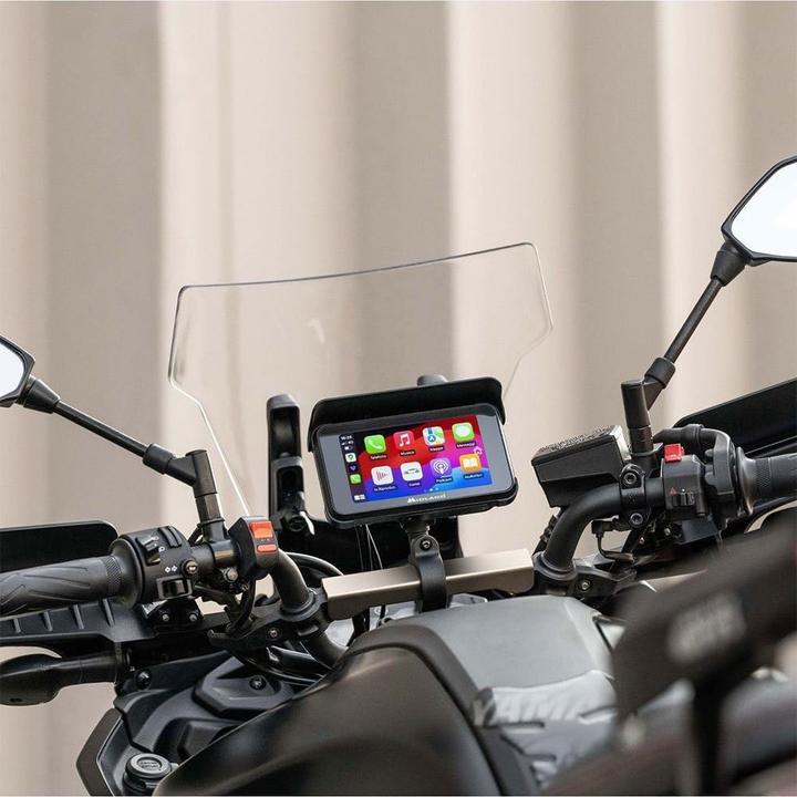Actual product image Albrecht Midland BikePlay Guardian motorbike multimedia system
