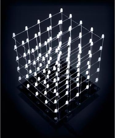 Actual product image Whadda WSL8018W LED Kit 3D LED Cube 5 x 5 x 5 (white LED) (Electronics kit)