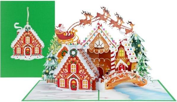 Actual product image MU Classic 3D pop-up Christmas card Saluts Series - Gingerbread house (1 pcs.)