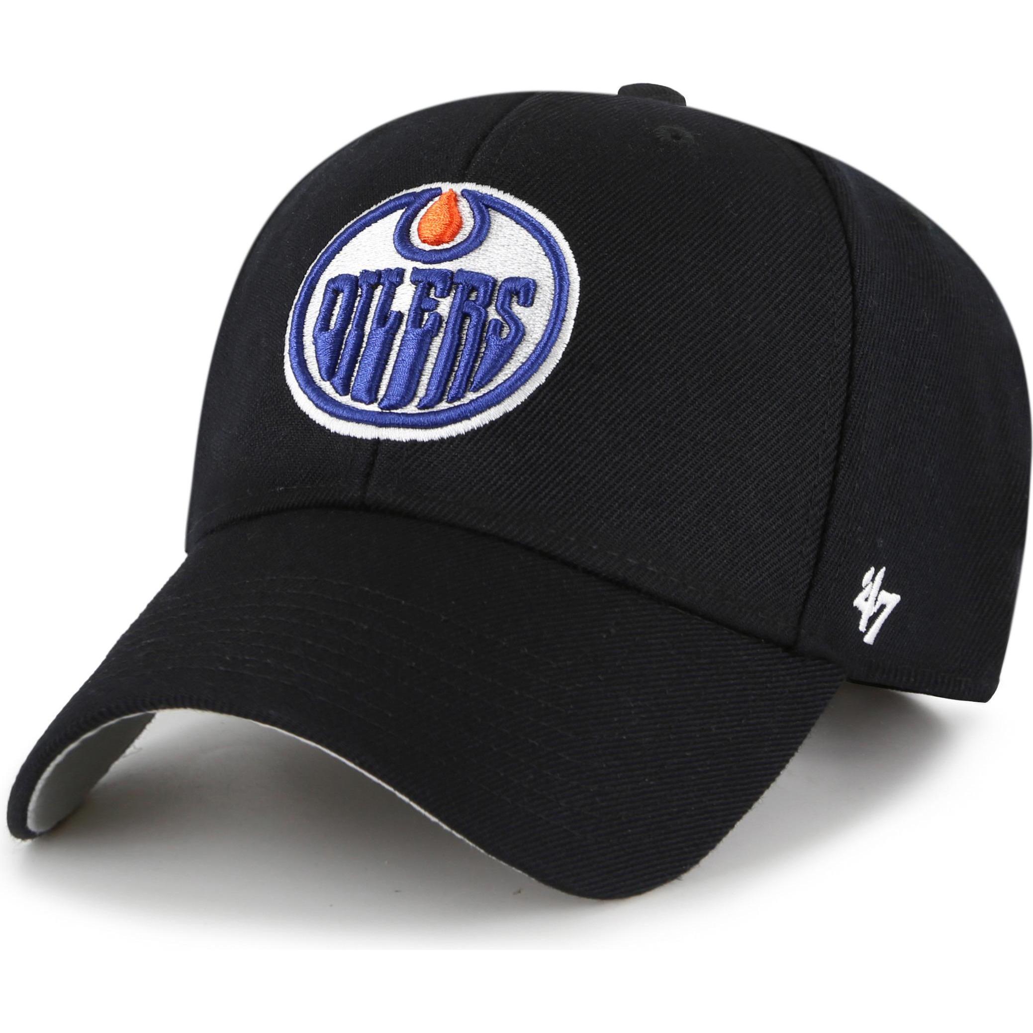 47 Brand, Uomini, Cappellino, Cappellino regolabile - NHL Edmonton Oilers Nero, Nero, (Taglia unica)