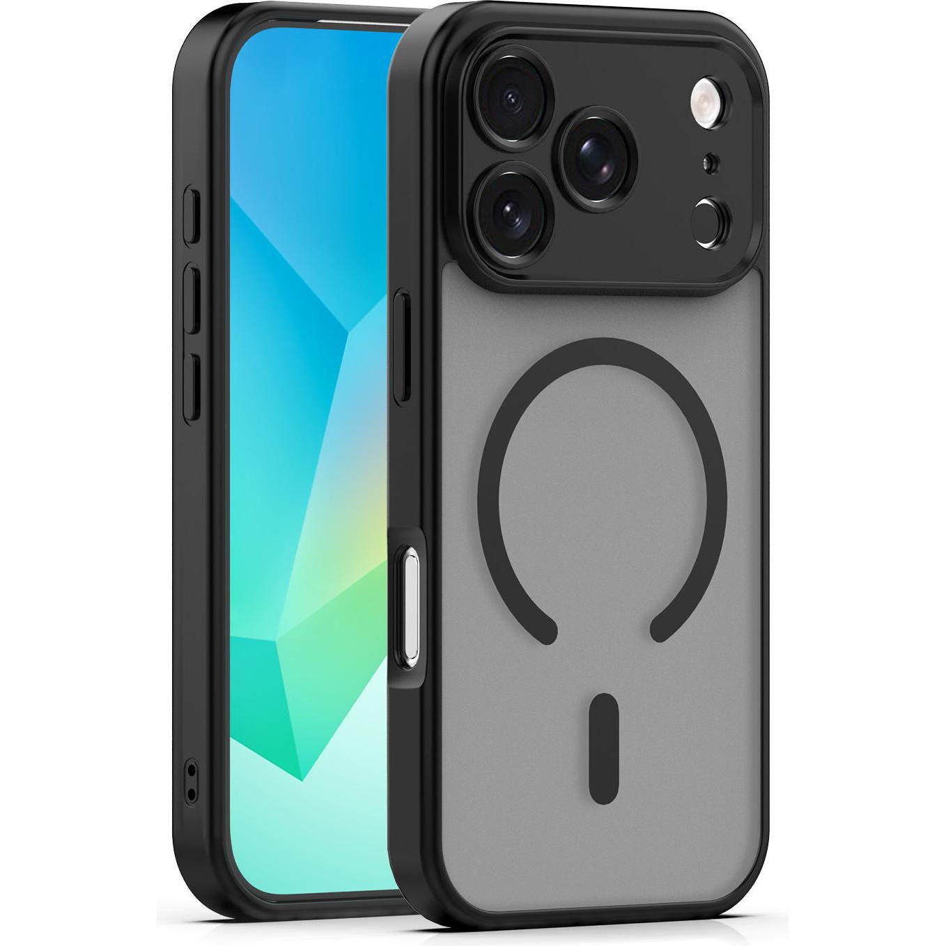 OEM Mag Matt case for iPhone 17 Pro Max 6,9" black (Apple iPhone 17 Pro Max), Cover smartphone, Nero