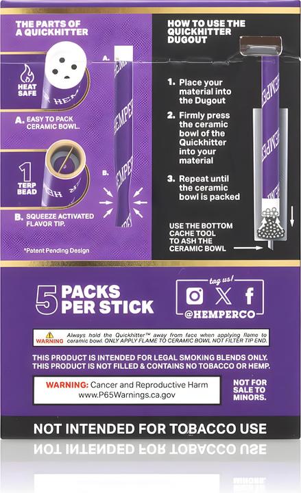 Produktbild Hemper Quick Hitters Dugout Pack Grape