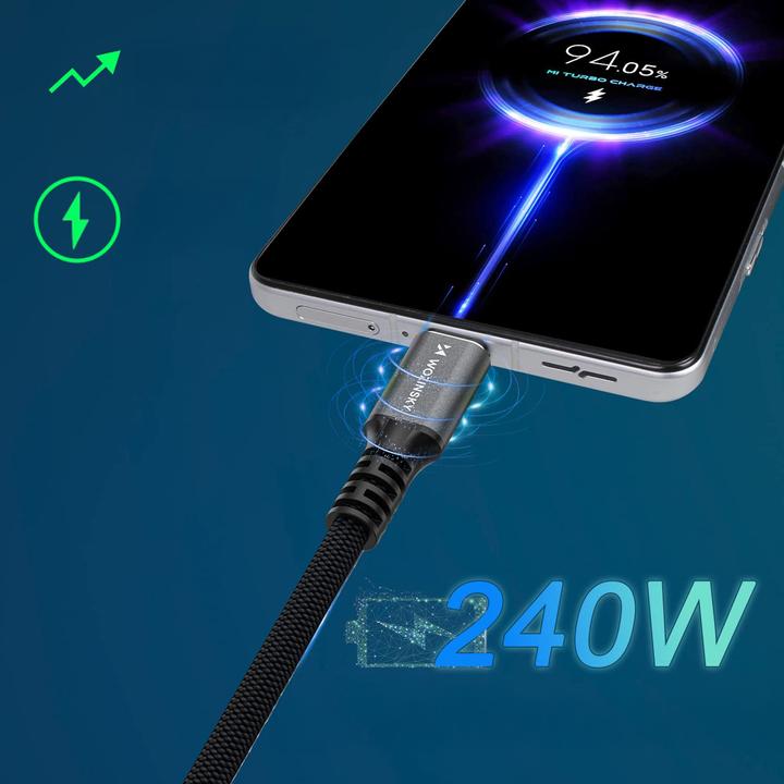 Produktbild Wozinsky USB C — USB C (2 m, USB 4.0, 240 W)